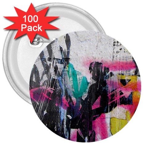 Graffiti Grunge 3  Button (100 pack) from UrbanLoad.com Front