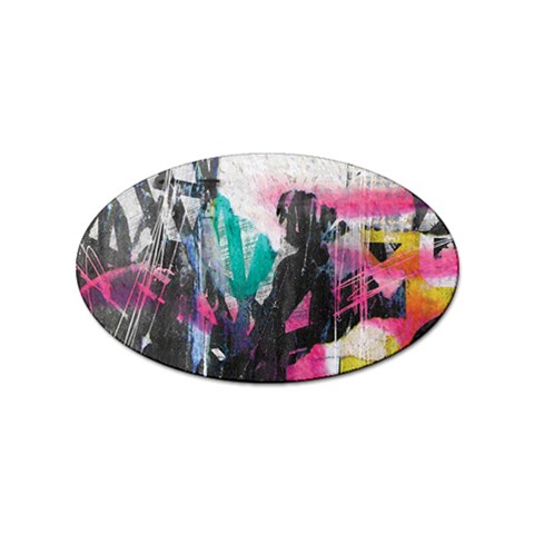 Graffiti Grunge Sticker Oval (100 pack) from UrbanLoad.com Front