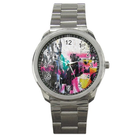 Graffiti Grunge Sport Metal Watch from UrbanLoad.com Front