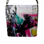 Graffiti Grunge Flap Closure Messenger Bag (Large)