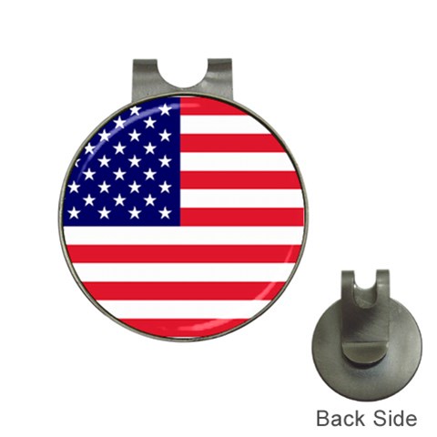 American Flag USA Golf Ball Marker Hat Clip from UrbanLoad.com Front