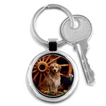 Feeling Golden - Quality Dog Lovers Round Keychain