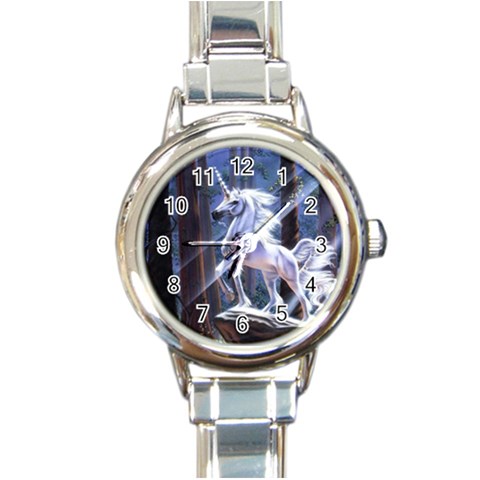 unicorn stance Round Italian Charm Watch from UrbanLoad.com Front