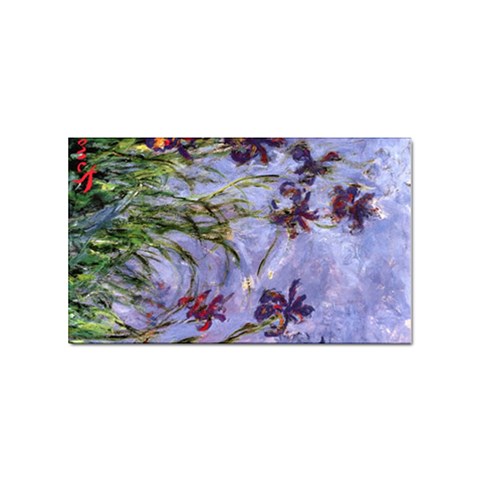 Irises Monet Sticker (Rectangular) from UrbanLoad.com Front