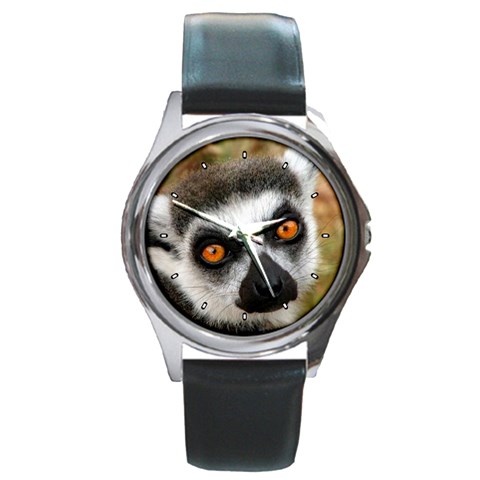 Lemur Round Metal Watch from UrbanLoad.com Front