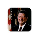 479px-Official_Portrait_of_President_Reagan_1981 Rubber Square Coaster (4 pack)