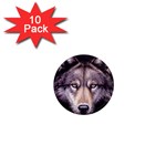 wolf 1  Mini Magnet (10 pack) 