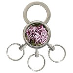 purple flowers 3-Ring Key Chain