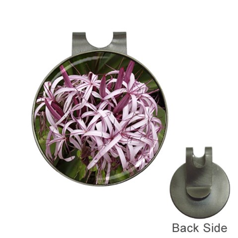 purple flowers Golf Ball Marker Hat Clip from UrbanLoad.com Front