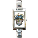 Mexican Skull Rectangular Italian Charm Watch