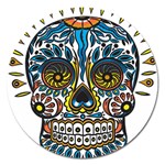 Mexican Skull Magnet 5  (Round)