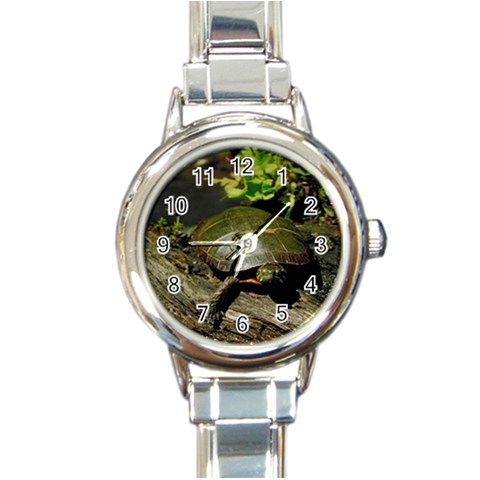 Turtle Round Italian Charm Watch from UrbanLoad.com Front
