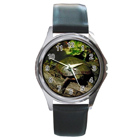 Turtle Round Metal Watch from UrbanLoad.com Front