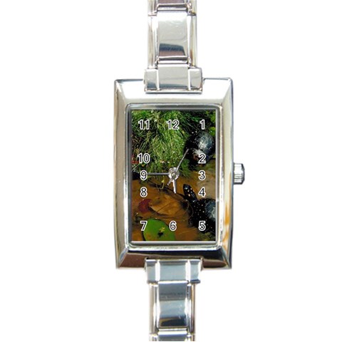 Baby Turtles Rectangular Italian Charm Watch from UrbanLoad.com Front