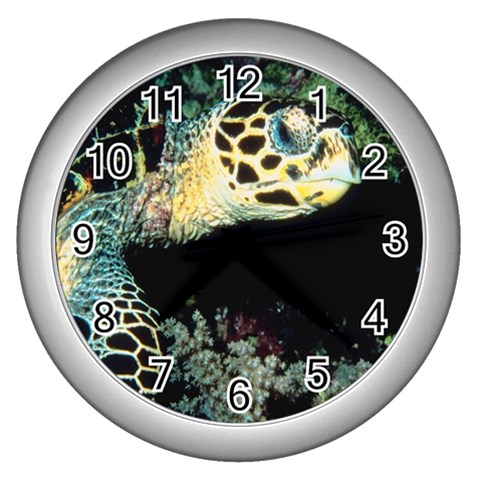 Sea Turlte Wall Clock (Silver) from UrbanLoad.com Front