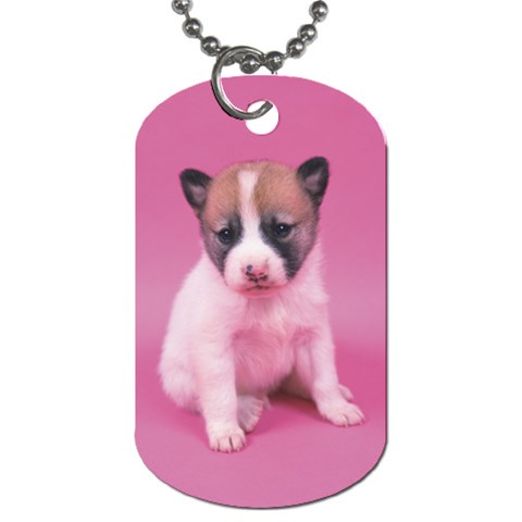 Tired Puppy Dog Tag (Two Sides) from UrbanLoad.com Front
