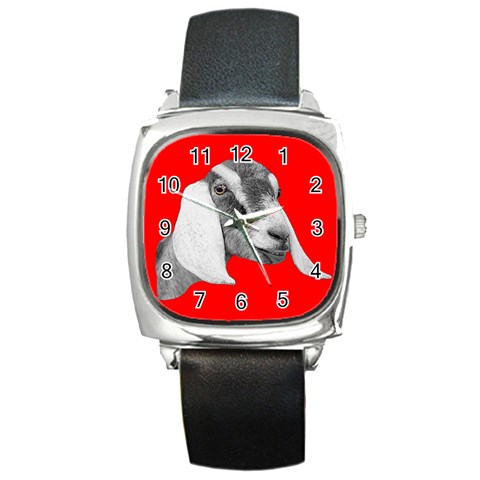 Nubian Goat Square Metal Watch from UrbanLoad.com Front