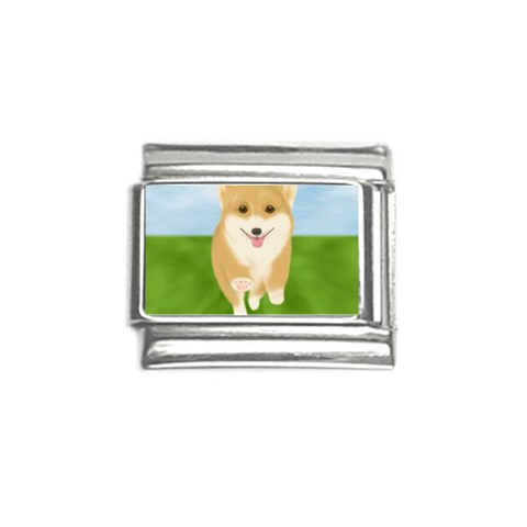Walking Dog Italian Charm (9mm) from UrbanLoad.com Front