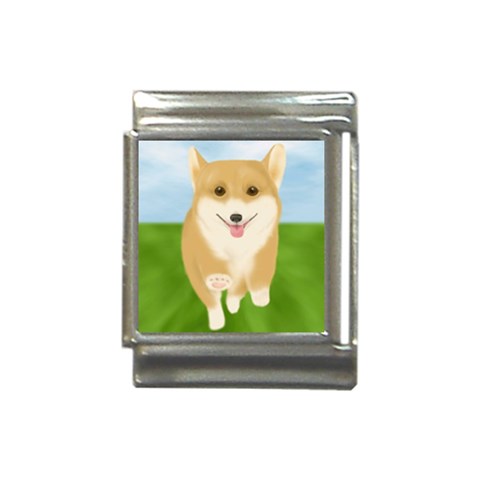 Walking Dog Italian Charm (13mm) from UrbanLoad.com Front