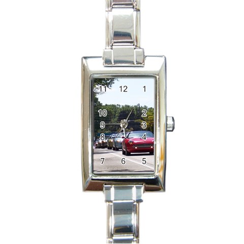 Cruise Rectangular Italian Charm Watch from UrbanLoad.com Front
