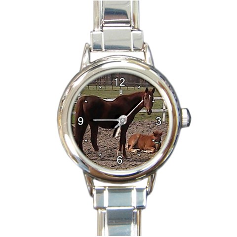 David Baran Round Italian Charm Watch from UrbanLoad.com Front