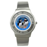 Puffins - Quality Unisex Ultra Slim Style Stainless Steel Watch