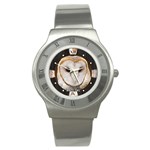 White Owl (Design-2) - Quality Unisex Ultra Slim Style Stainless Steel Watch