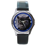 Black Leopard - Quality Round Unisex Leather Strap Watch