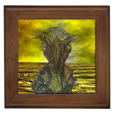 Alien Astronaut Framed Tile from UrbanLoad.com Front