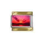 Sunset Gold Trim Italian Charm (9mm)