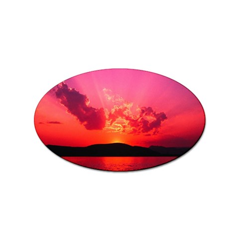 Sunset Sticker Oval (10 pack) from UrbanLoad.com Front