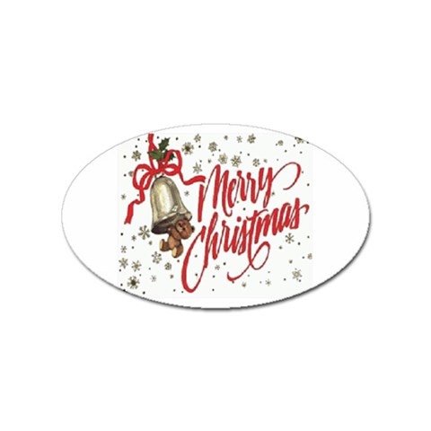 Merry Christmas Sticker (Oval) from UrbanLoad.com Front