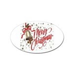 Merry Christmas Sticker (Oval)