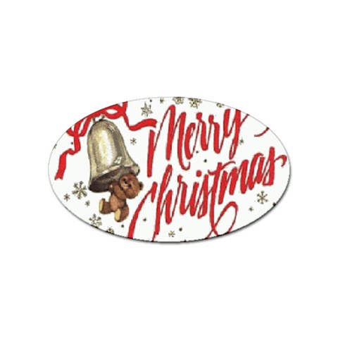 Merry Christmas Sticker Oval (10 pack) from UrbanLoad.com Front