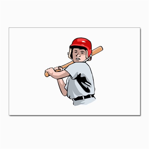 Boy with Baseball Bat Postcards 5  x 7  (Pkg of 10) from UrbanLoad.com Front