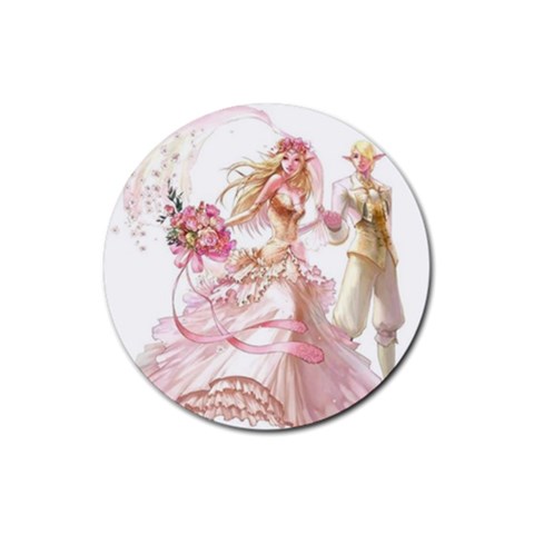 Lineage 2 wedding Rubber Round Coaster (4 pack) from UrbanLoad.com Front