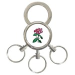 Flower 3-Ring Key Chain