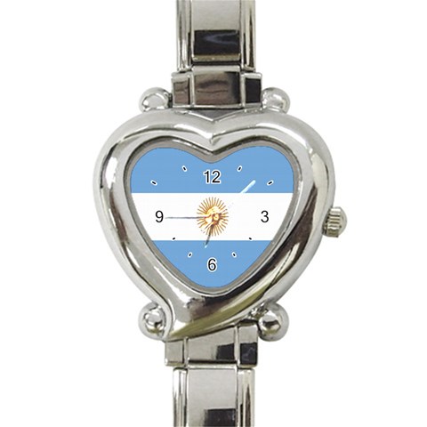 Flag_of_Argentina Heart Italian Charm Watch from UrbanLoad.com Front