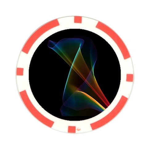 Abstract Rainbow Lily, Colorful Mystical Flower  Poker Chip from UrbanLoad.com Front
