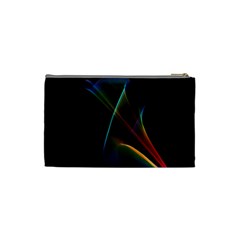 Abstract Rainbow Lily, Colorful Mystical Flower  Cosmetic Bag (Small) from UrbanLoad.com Back