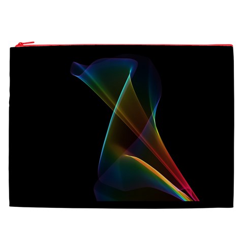 Abstract Rainbow Lily, Colorful Mystical Flower  Cosmetic Bag (XXL) from UrbanLoad.com Front