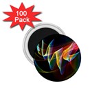 Northern Lights, Abstract Rainbow Aurora 1.75  Button Magnet (100 pack)