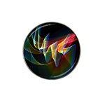 Northern Lights, Abstract Rainbow Aurora Golf Ball Marker (for Hat Clip)