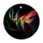 Northern Lights, Abstract Rainbow Aurora Round Ornament (Two Sides)