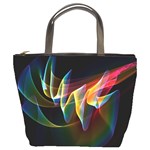 Northern Lights, Abstract Rainbow Aurora Bucket Handbag