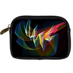 Northern Lights, Abstract Rainbow Aurora Digital Camera Leather Case