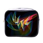 Northern Lights, Abstract Rainbow Aurora Mini Travel Toiletry Bag (One Side)