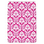 White On Hot Pink Damask Removable Flap Cover (Large)