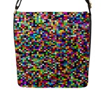 Color Flap Closure Messenger Bag (Large)