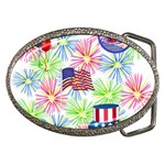Patriot Fireworks Belt Buckle (Oval)